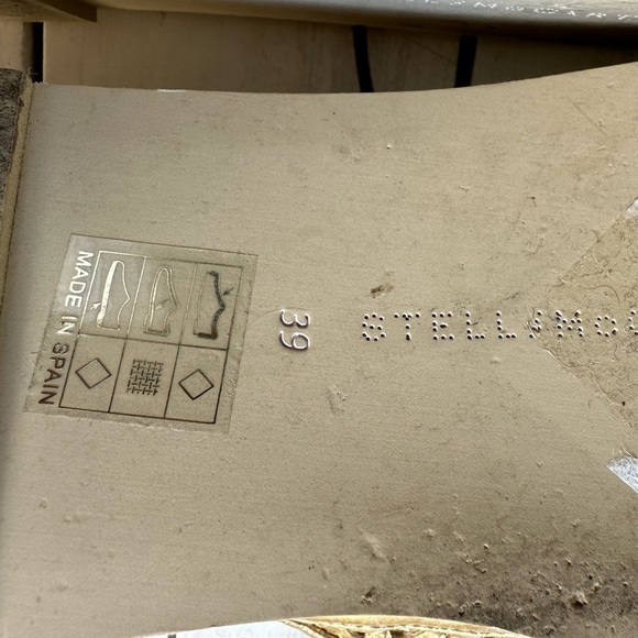 Stella McCartney Gold Wicker Flatform espadrilles Slides in gold size 9 - Picture 11 of 11